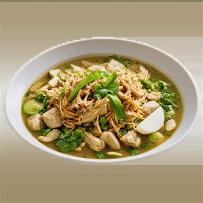  Soto Ayam: Uma Sopa de Frango Nutritiva e Vibrante que Te Transportará para as Ruas de Palembang!